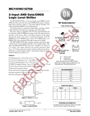 M74VHC1GT08DFT1G datasheet  